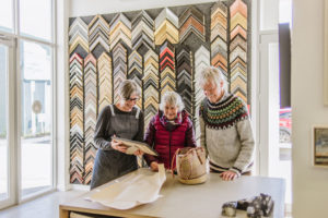 showing customers their finished picture framing