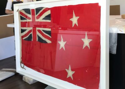 antique flag framed